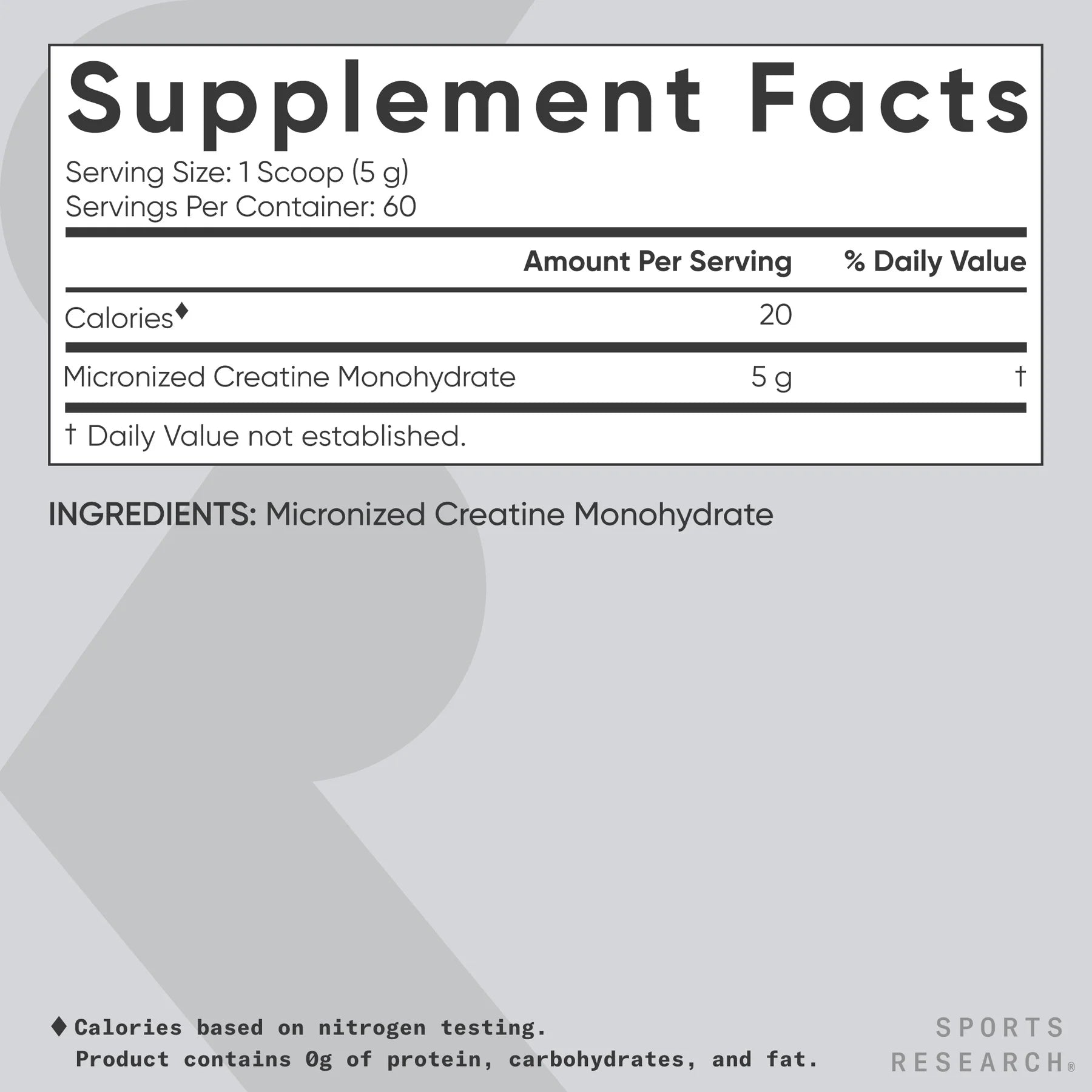 Creatine Monohydrate 5G Micronized Creatine 10.58Oz - 60 Serving